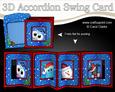 3D Christmas Festive Friends Accordion Swing Card