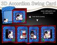 3D Christmas Cute Little Cats Accordion Swing Card