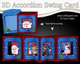 3D Christmas Festive Friends Accordion Swing Card