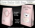 3D New Baby Girl Belle Teddy Bear Gift Bag Mini Kit