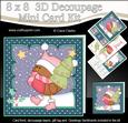 8x8 Xmas Bobbin Robin Xmas Tree Mini Kit 3D Decoupage