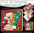 8x8 Livvy Bear & Penguin Presents Mini Kit 3D Decoupage