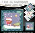 8x8 Xmas Bobbin Robin Xmas Tree Mini Kit 3D Decoupage