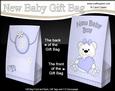 3D New Baby Boy Teddy Gift Bag Mini Kit