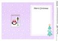 Christmas Wrapped Up Warm Penguin Lamp Post 5x7 Insert