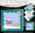 8x8 Xmas Bobbin Robin Bringing Home the Tree Mini Kit