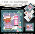 8x8 Xmas Bobbin Robin Letter for Santa Mini Kit 3D Decoupage