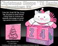 3D Cute Little Cat Sleeps 'til Santa Countdown Cube Set