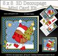 8x8 Xmas Bobbin Robin Xmas Tree Mini Kit 3D Decoupage