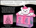 3D Teddy Tess Sleeps 'til Santa Countdown Cube Set Decoupag