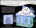 3D Snowman Sleeps 'til Santa Countdown Cube Set Decoupag