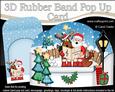 3D Xmas Santa & Rudolph Rubber Band Pop Up Scene Card