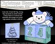 3D Teddy Ed Sleeps 'til Santa Countdown Cube Set Decoupage