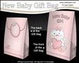 3D New Baby Girl Little Kitty Cat Gift Bag Mini Kit