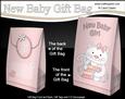 3D New Baby Girl Little Kitty Cat Gift Bag Mini Kit
