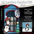 3D Xmas Penguins Lantern Candle/gift Box Kit