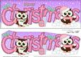 Large Dl Christmas Little Hoot Owl Quick Card 3D Decoupage