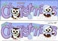 Large Dl Christmas Little Hoot Owl Quick Card 3D Decoupage