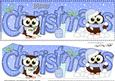 Large Dl Christmas Little Hoot Owl Quick Card 3D Decoupage