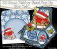 3D Xmas Sledging Bobbin Robin Rubber Band Pop Up Box Card