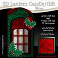 3D Xmas Holly & Stars Lantern Candle/gift Box Kit