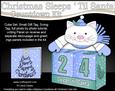 3D Cute Little Cat Sleeps 'til Santa Countdown Cube Set