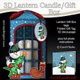 3D Xmas Snowman Lantern Candle/gift Box Kit