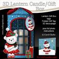 3D Xmas Teddy Tess Lantern Candle/gift Box Kit