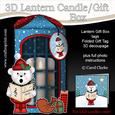 3D Xmas Teddy Ed Lantern Candle/gift Box Kit