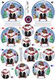 3D Sledging Snowman Snow Globe Shaped Tree Decoration