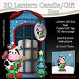 3D Xmas Milly Moo Cow Lantern Candle/gift Box Kit