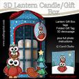 3D Xmas Hoot Owls Lantern Candle/gift Box Kit