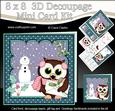 8x8 Xmas Little Hoot Owl Letter for Santa 3D Decoupage