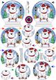 3D Sledging Ben Polar Bear Snow Globe Shaped Tree Decoration