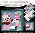 8x8 Xmas Little Hoot Owl Letter for Santa 3D Decoupage