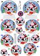 3D Skiing Milly Moo Cow Snow Globe Shaped Tree Decoration
