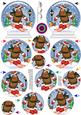 3D Skiing Rudolph Snow Globe Shaped Tree Decoration