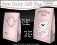 3D New Baby Girl Belle Teddy Bear Gift Bag Mini Kit