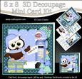 8x8 Xmas Little Hoot Owl Letter for Santa 3D Decoupage