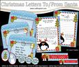 Xmas Pip Penguin Child's Santa Letter to and from Santa