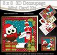 8x8 Xmas Little Hoot Owl Letter for Santa 3D Decoupage