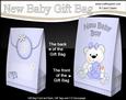 3D New Baby Boy Bobbi Teddy Bear Gift Bag Mini Kit