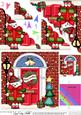 Teddy Tess Christmas Door Scallop Corner Stacker Topper