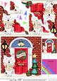 Cute Little Cat Christmas Door Scallop Corner Stacker Topper