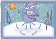 A4 Xmas Bon Bon Poodle Dog Felties Card Topper