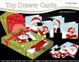 3D Xmas Fun Santa & Rudolph Top Drawer Cards