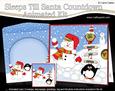 3D Xmas Snowman Sleeps Till Santa Animated Card