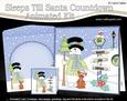 3D Xmas Snowman Sleeps Till Santa Animated Card