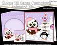 3D Xmas Hoot Owl & Penguin Sleeps Till Santa Animated Card