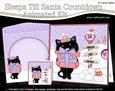 3D Xmas Cute Little Cat Sleeps Till Santa Animated Card